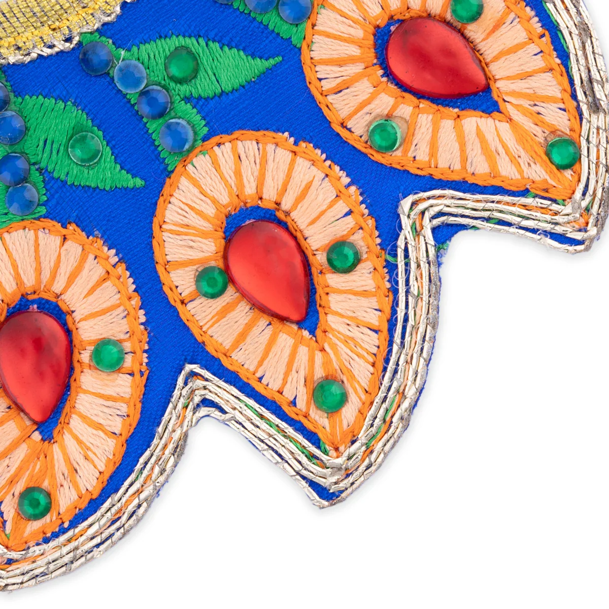 Devi Dress - 2 Inches | Embroidery Design Mata Rani Poshak/ Amman Pavadai for Deity/ Assorted Colour - Image 3