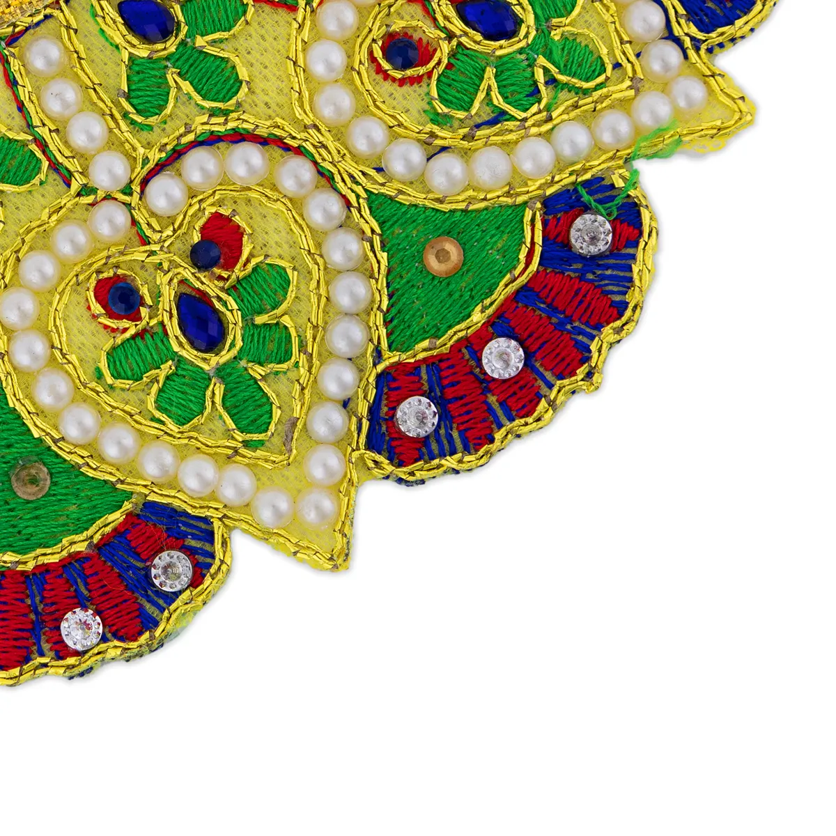 Devi Dress - 3.5 Inches | Mata Rani Poshak/ Lehenga Patka/ Fancy Amman Pavadai/ Assorted Colour - Image 3