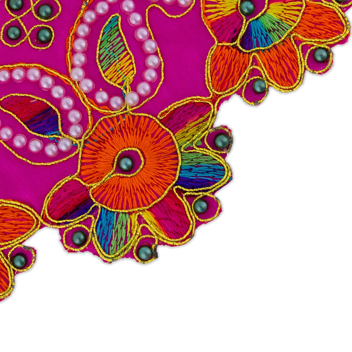 Devi Dress - 3.5 Inches | Mata Rani Poshak/ Lehenga Patka/ Fancy Amman Pavadai/ Assorted Colour - Image 5