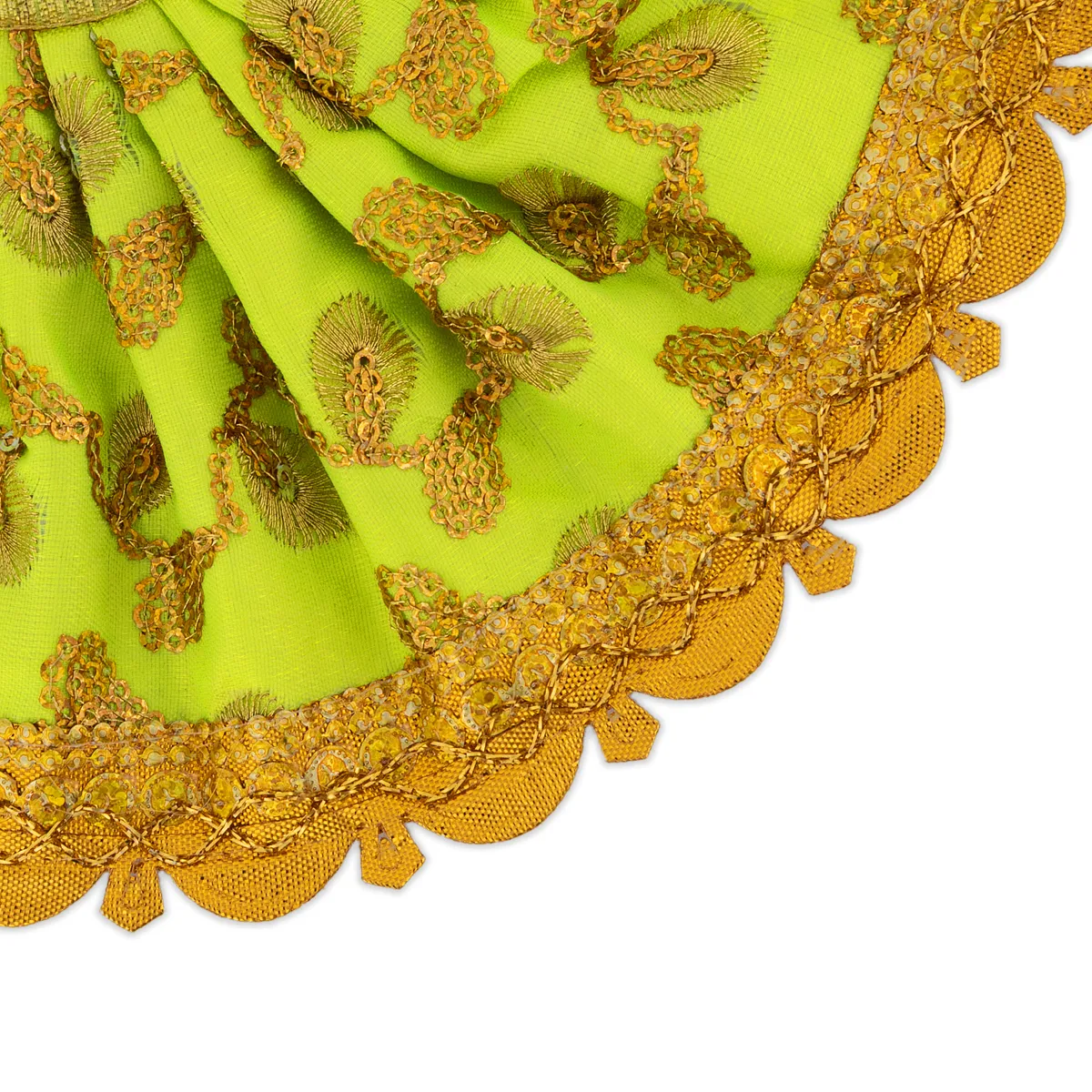 Devi Dress - 4.24 Inches | Mata Dress/ Lehenga Patka/ Devi Vastra/ Amman Pavadai/ Assorted Colour - Image 2