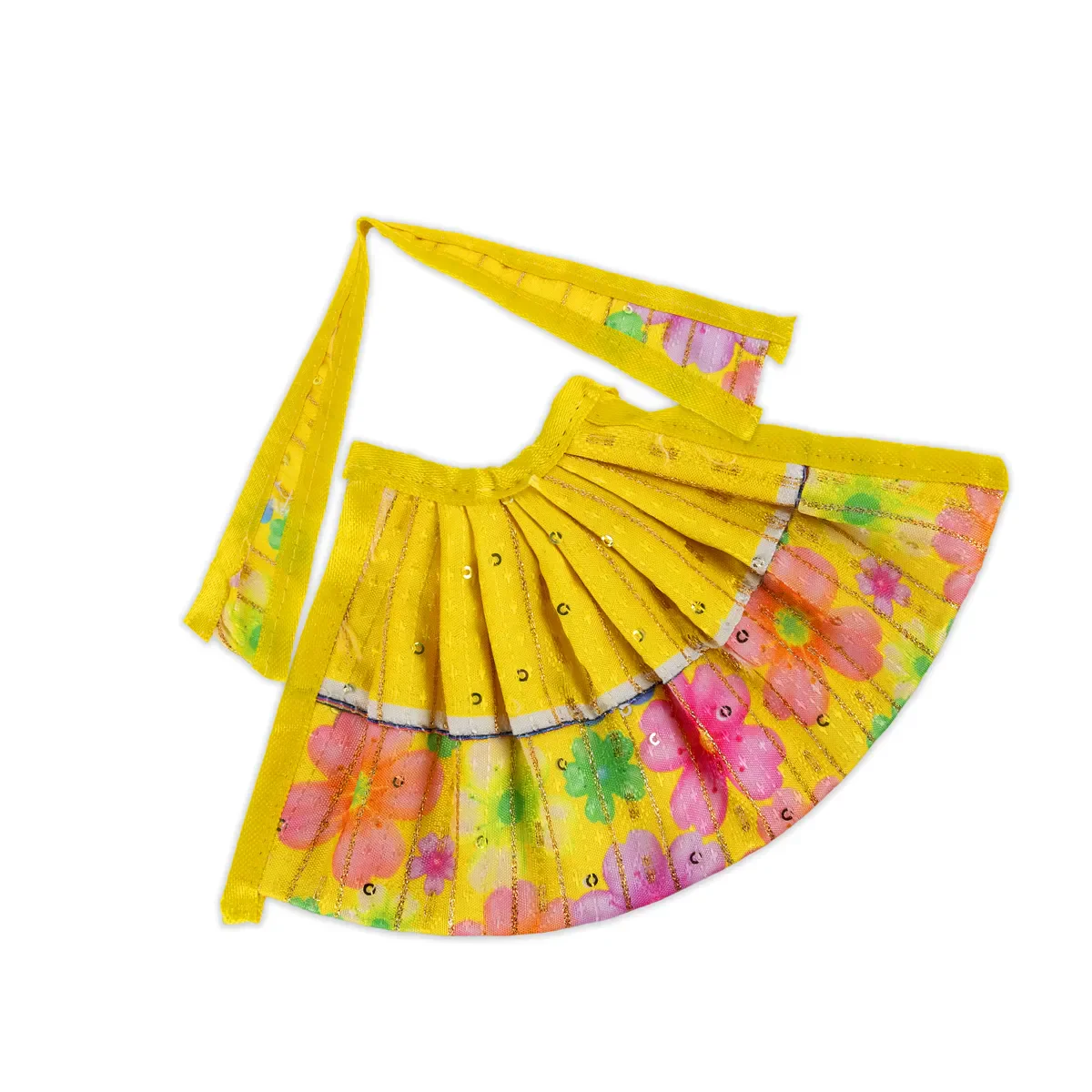 Devi Dress - 4.24 Inches | Mata Dress/ Lehenga Patka/ Devi Vastra/ Amman Pavadai/ Assorted Colour - Image 3