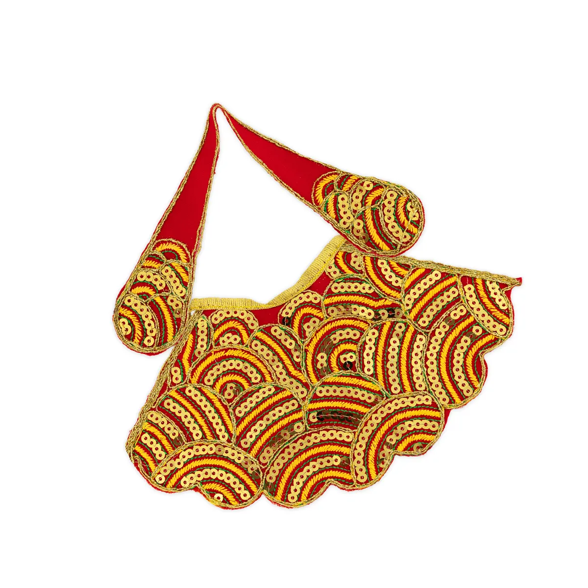 Devi Dress - 4.25 Inches | Mata Dress/ Lehenga Patka/ Traditional Design Devi Vastra For Deity/ Assorted Colour