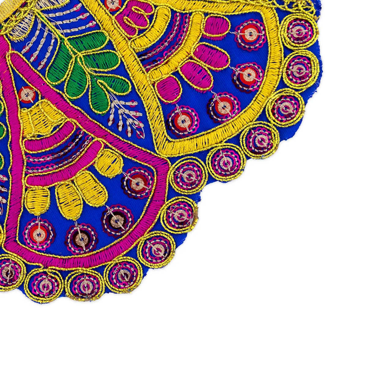 Devi Dress - 4.25 Inches | Mata Dress/ Lehenga Patka/ Traditional Design Devi Vastra For Deity/ Assorted Colour - Image 5