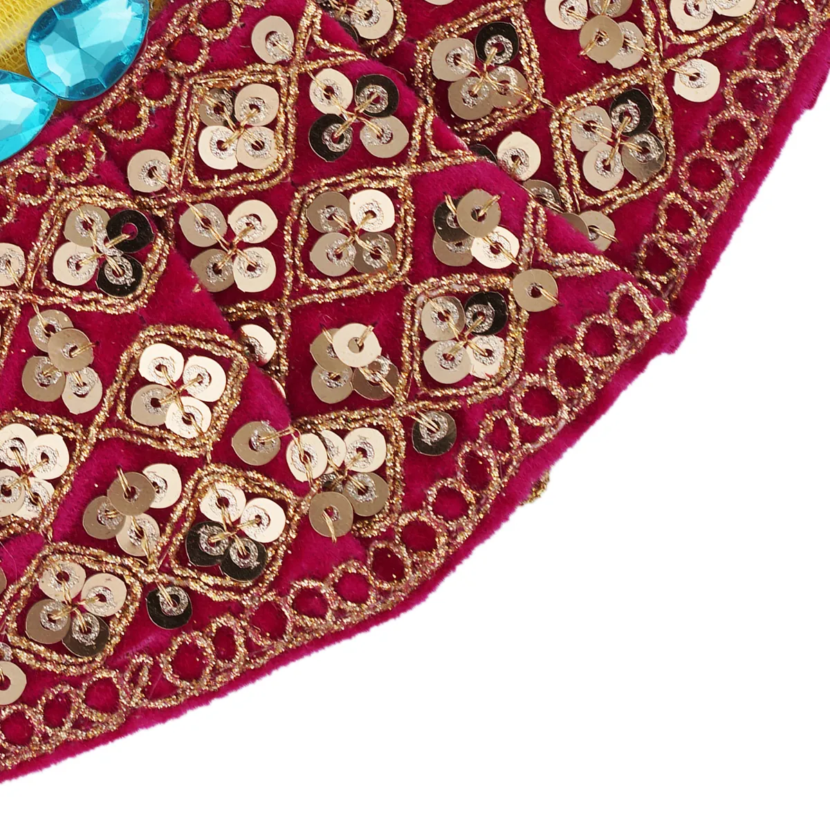 Devi Dress - 4.5 Inches | Mata Dress/ Lehenga Patka/ Fancy Work Devi Vastra For Deity/ Assorted Colour - Image 4