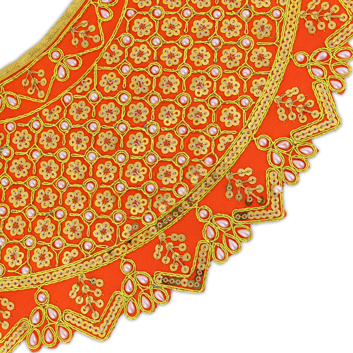 Devi Dress - 5.75 Inches | Mata Dress/ Lehenga Patka/ Traditional Design Devi Vastra For Deity/ Assorted Colour - Image 2