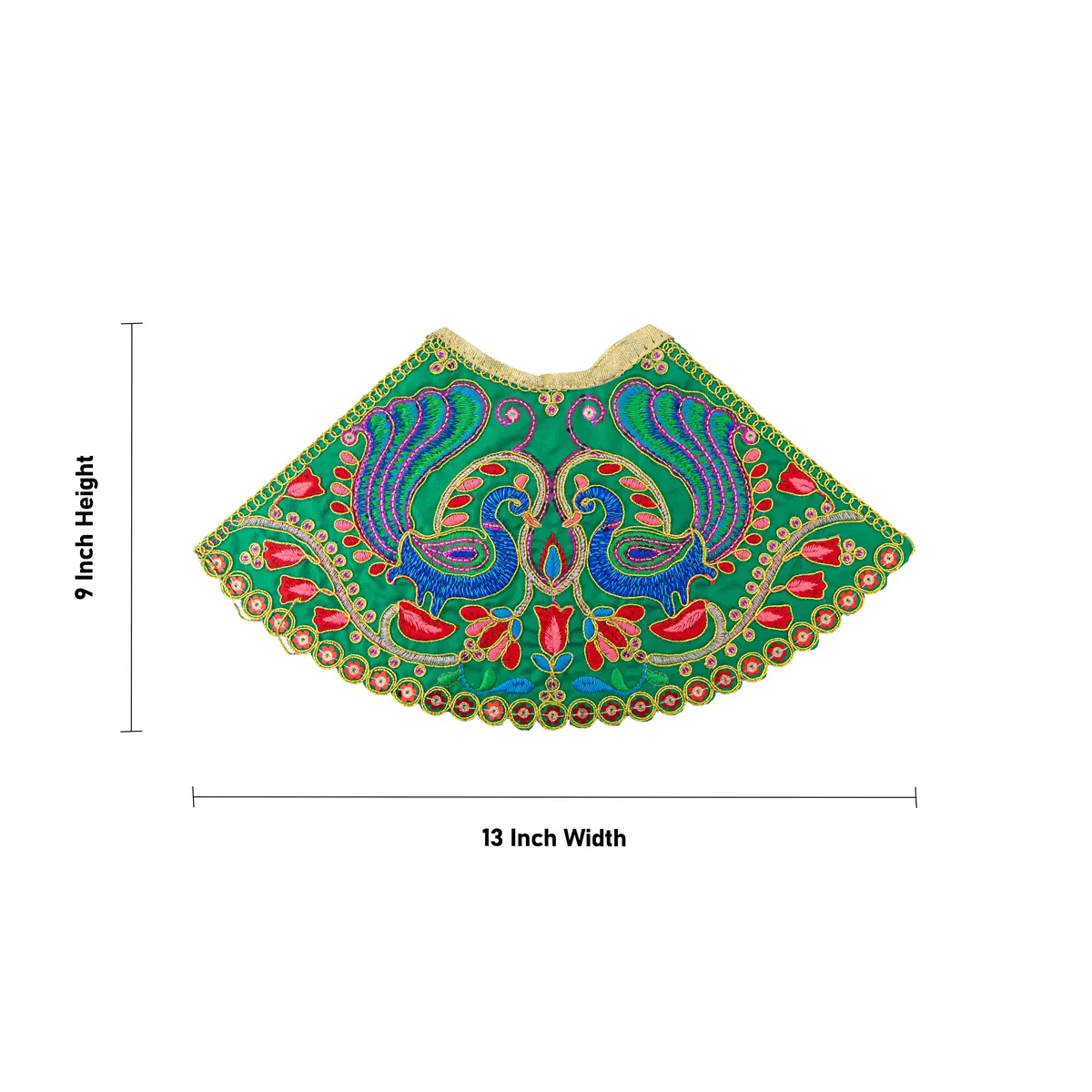 Devi Dress - 5.75 Inches | Mata Dress/ Lehenga Patka/ Traditional Design Devi Vastra For Deity/ Assorted Colour - Image 6