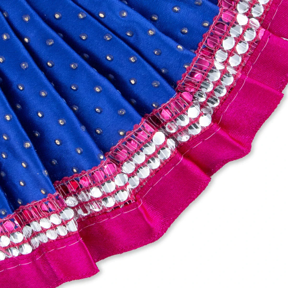Devi Vastra - 4 x 7 Inches | Satin with Jari Border Lehenga Patka/ Mata Dress for Deity/ Assorted Colour - Image 4