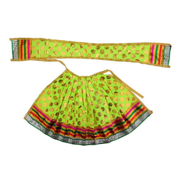 Devi Dress - 9 Inch | Satin Material/ Amman Pavadai/ Mata Dress for Deity/ Assorted Colour and Design - Image 3