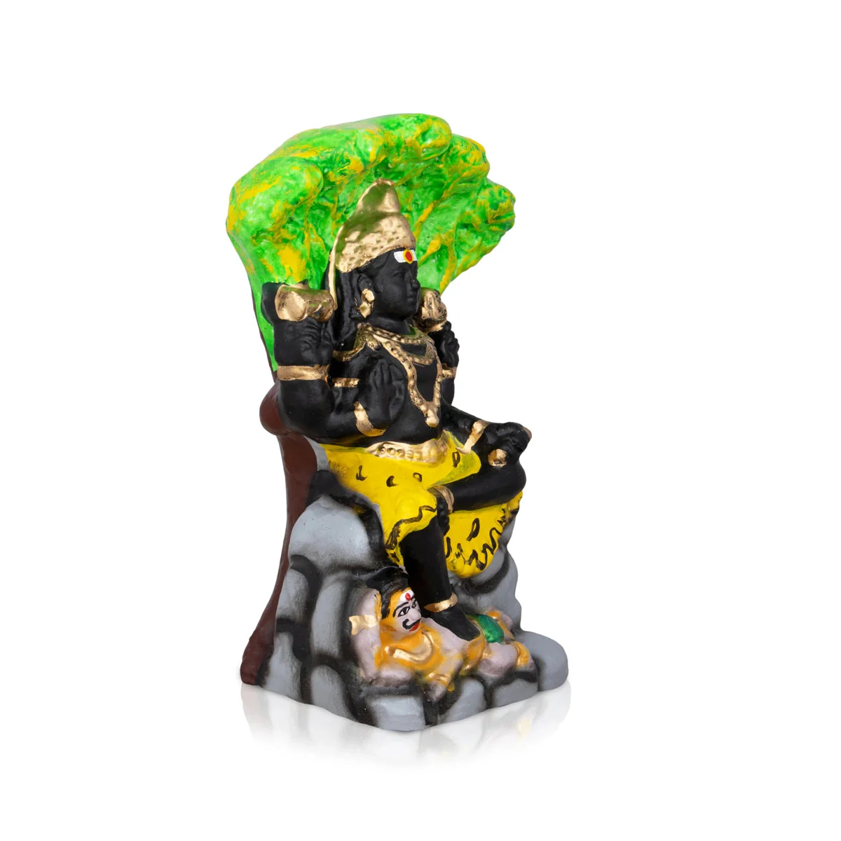 Dhakshinamoorthy Clay Golu Bommai - 9 Inches | Giri Golu Doll/ Navaratri Golu Bomma/ Gombe/ Bommai - Image 2