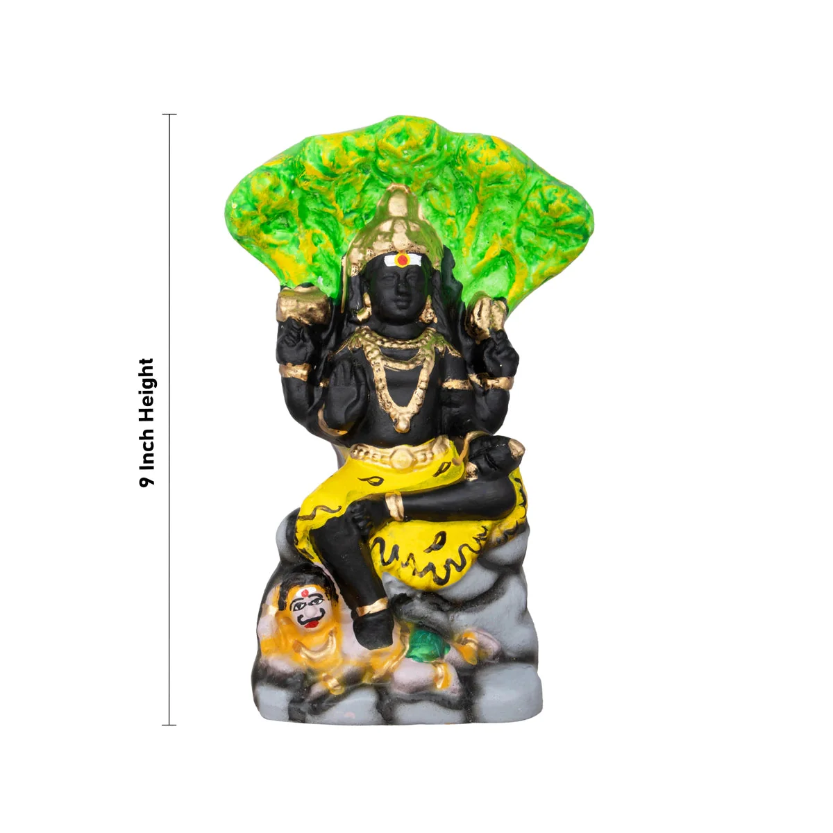 Dhakshinamoorthy Clay Golu Bommai - 9 Inches | Giri Golu Doll/ Navaratri Golu Bomma/ Gombe/ Bommai - Image 4