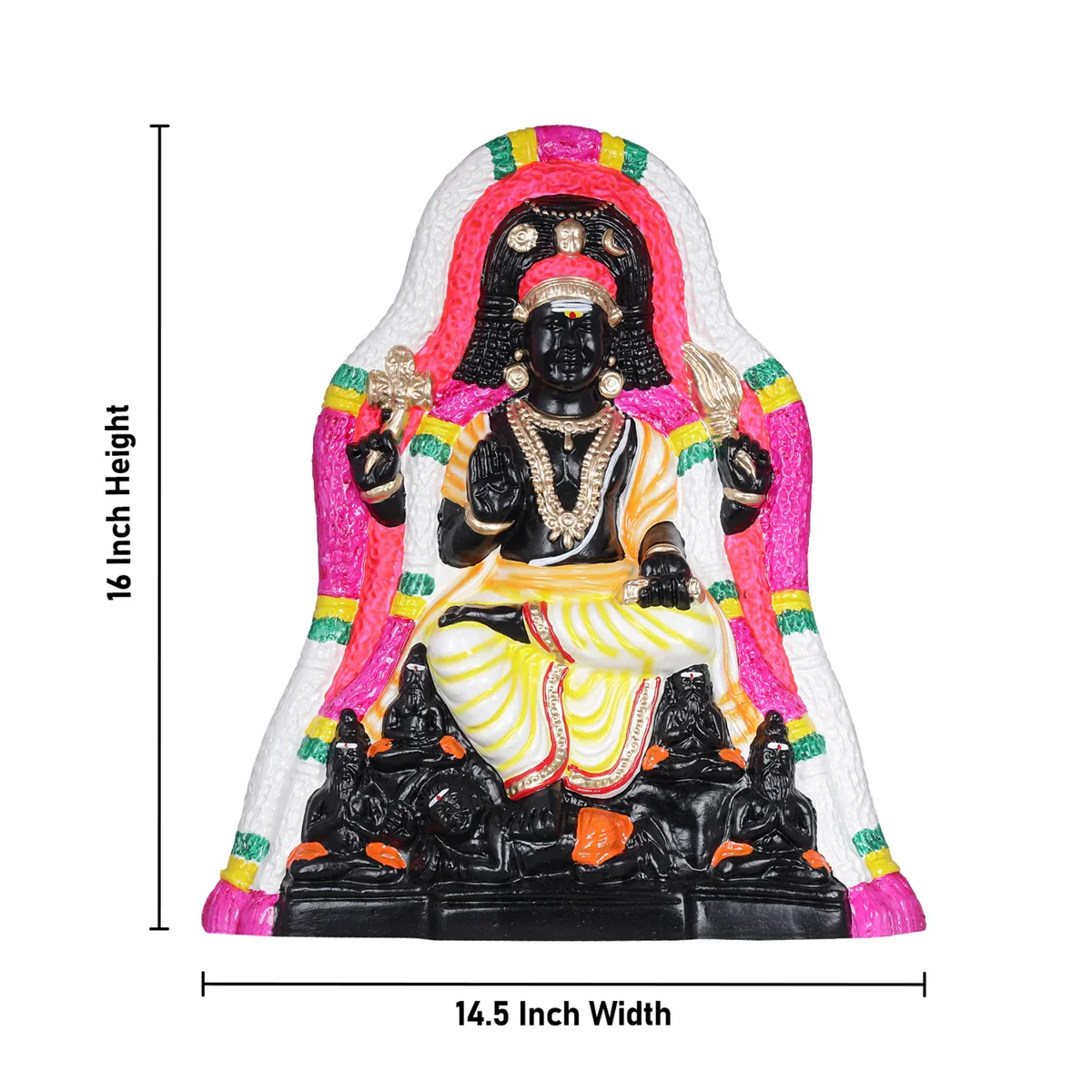 Dhakshinamoorthy Paper Mache Golu Bommai - 16 Inches | Giri Golu Doll/ Navaratri Golu Bomma/Gombe/Bommai - Image 5