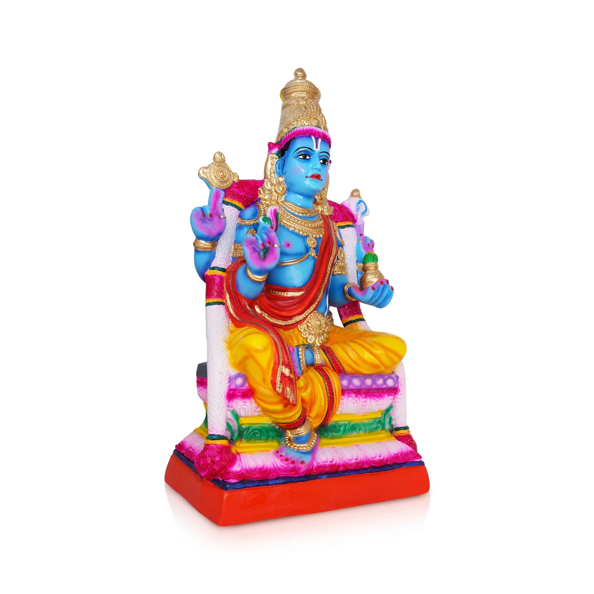Dhanvantari Murti Paper Mache Golu Bommai - 25 X 13 Inches | Giri Golu Doll/ Navaratri Gombe/ Navratri Decor - Image 3