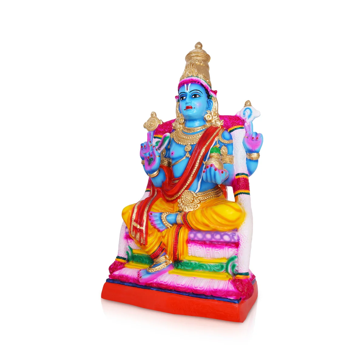 Dhanvantari Murti Paper Mache Golu Bommai - 25 X 13 Inches | Giri Golu Doll/ Navaratri Gombe/ Navratri Decor - Image 5