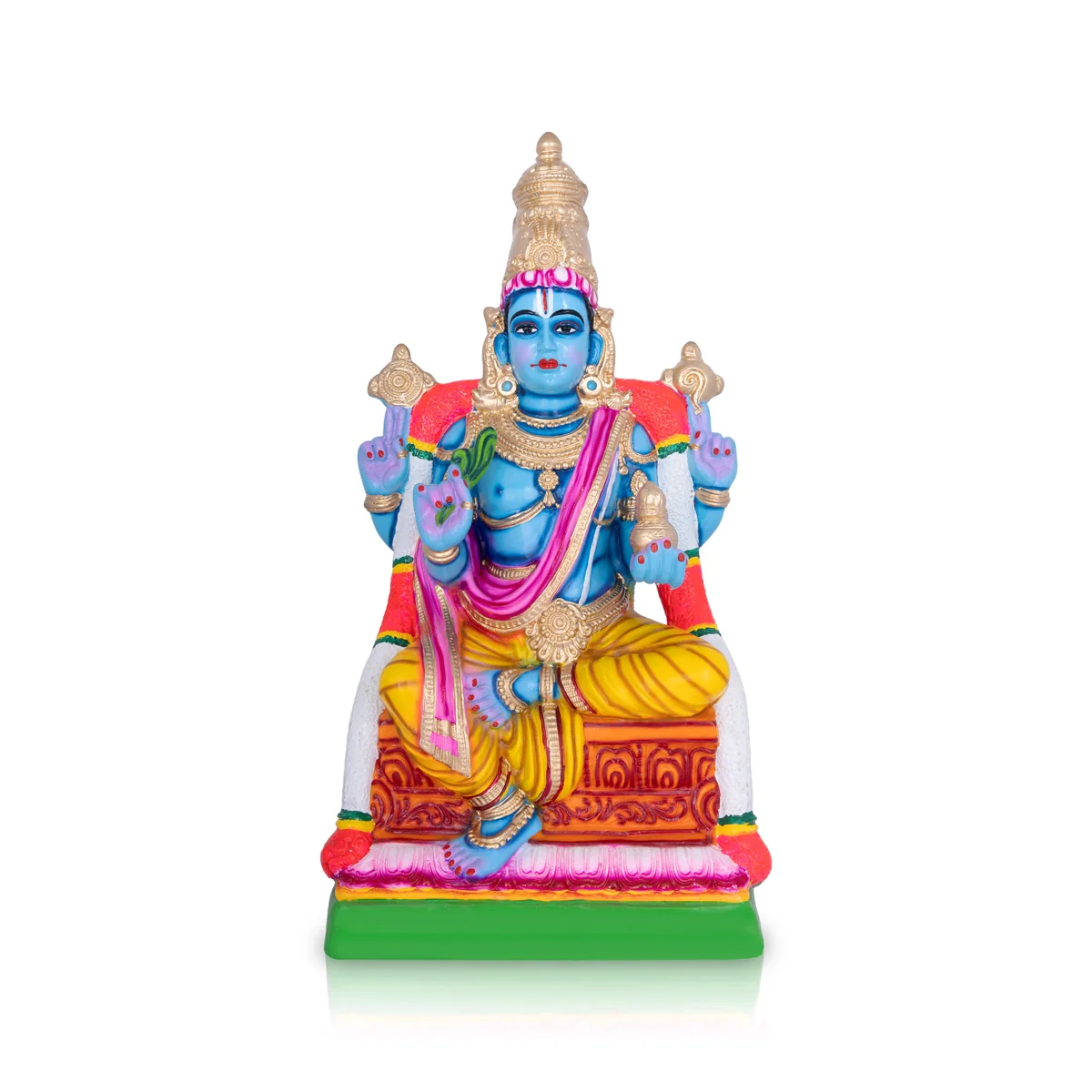 Dhanvantari Murti Paper Mache Golu Bommai- 26 X 13 Inches | Navaratri Golu Gombe/Giri Golu Doll/ Navratri Decor - Image 2
