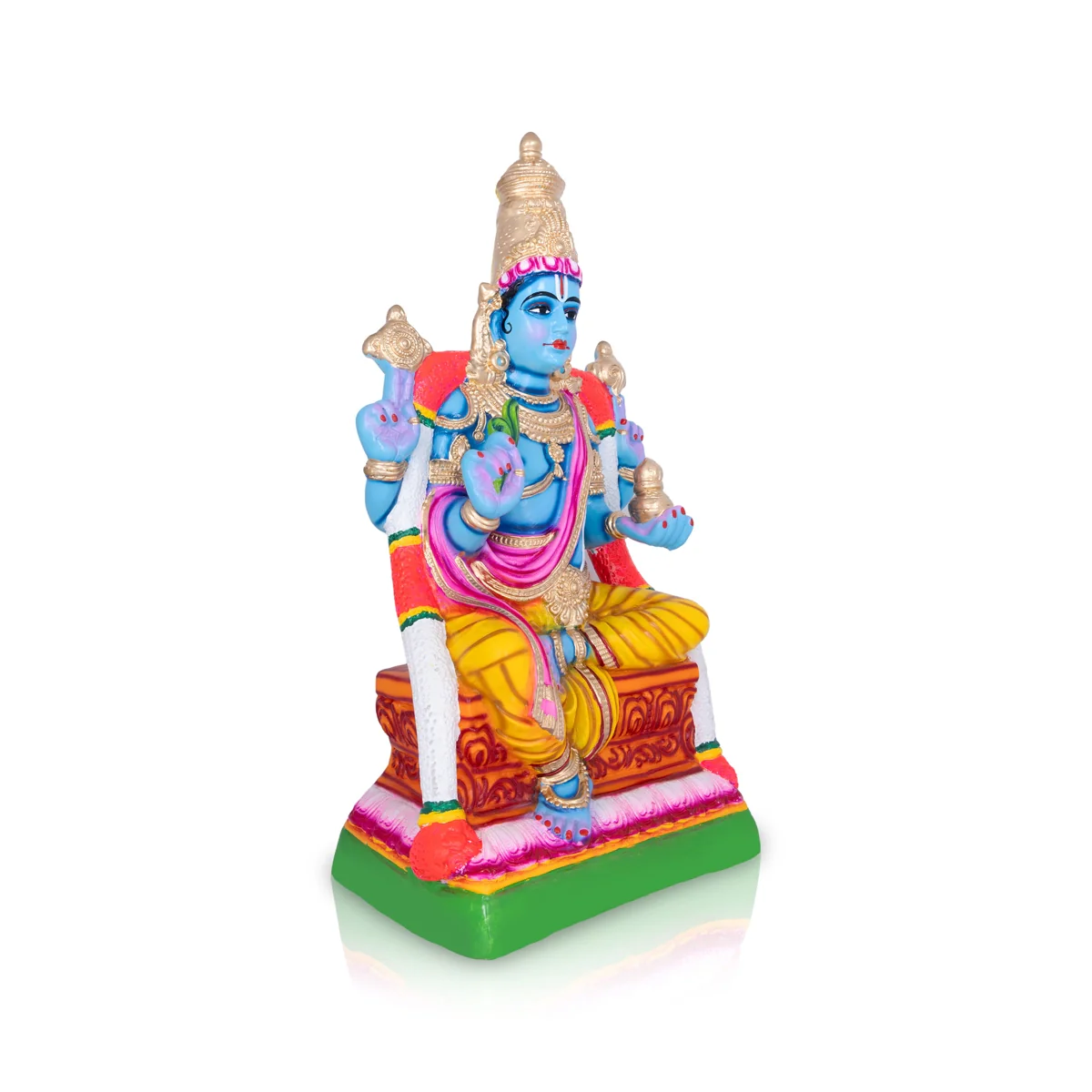 Dhanvantari Murti Paper Mache Golu Bommai- 26 X 13 Inches | Navaratri Golu Gombe/Giri Golu Doll/ Navratri Decor - Image 3