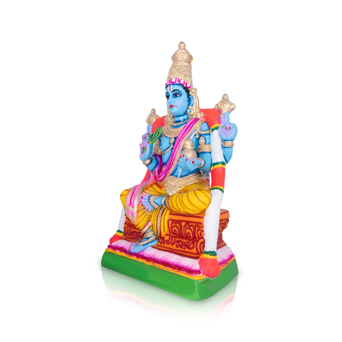 Dhanvantari Murti Paper Mache Golu Bommai- 26 X 13 Inches | Navaratri Golu Gombe/Giri Golu Doll/ Navratri Decor - Image 5