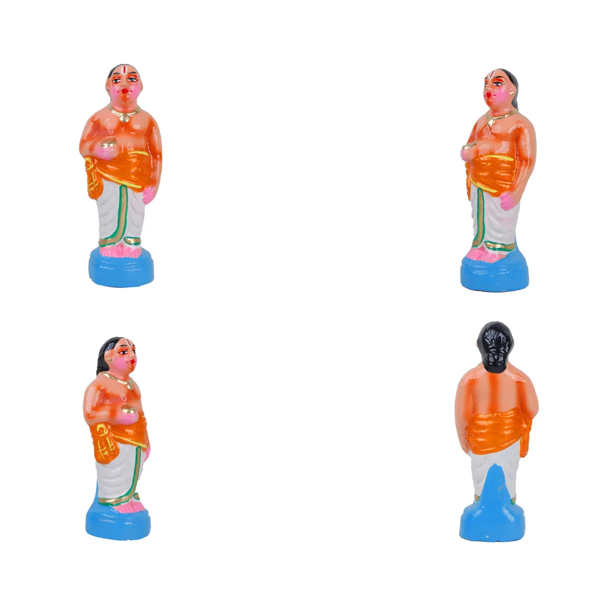 Dhanvantari Clay Golu Bommai Set - 12 Inches | Giri Golu Doll/ Navaratri Golu Bomma/Gombe/Bommai - Image 3