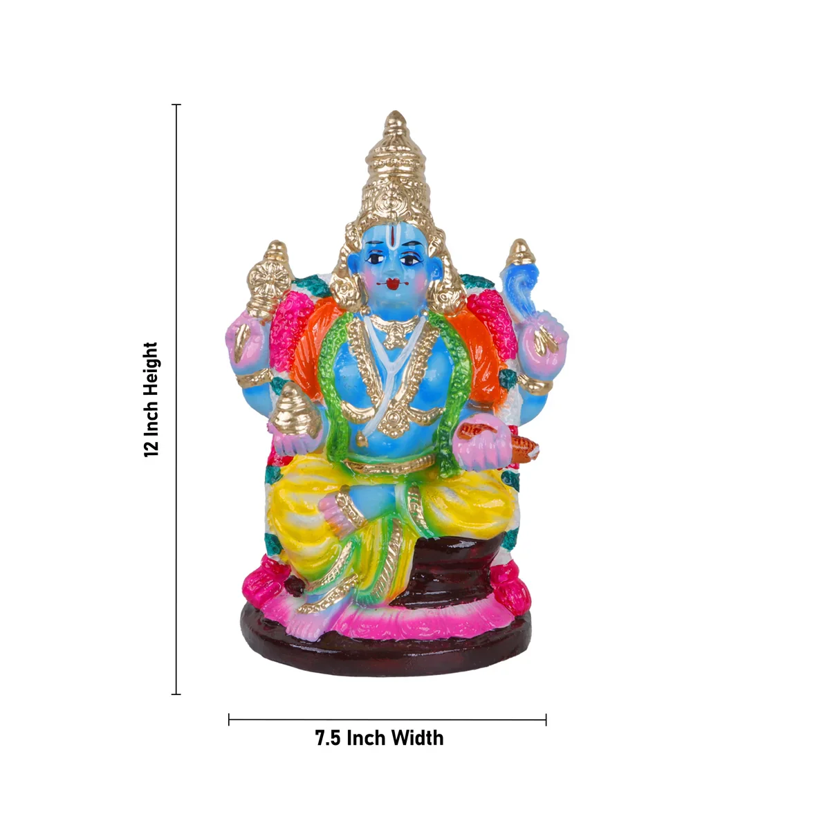 Dhanvantari Clay Golu Bommai Set - 12 Inches | Giri Golu Doll/ Navaratri Golu Bomma/Gombe/Bommai - Image 8