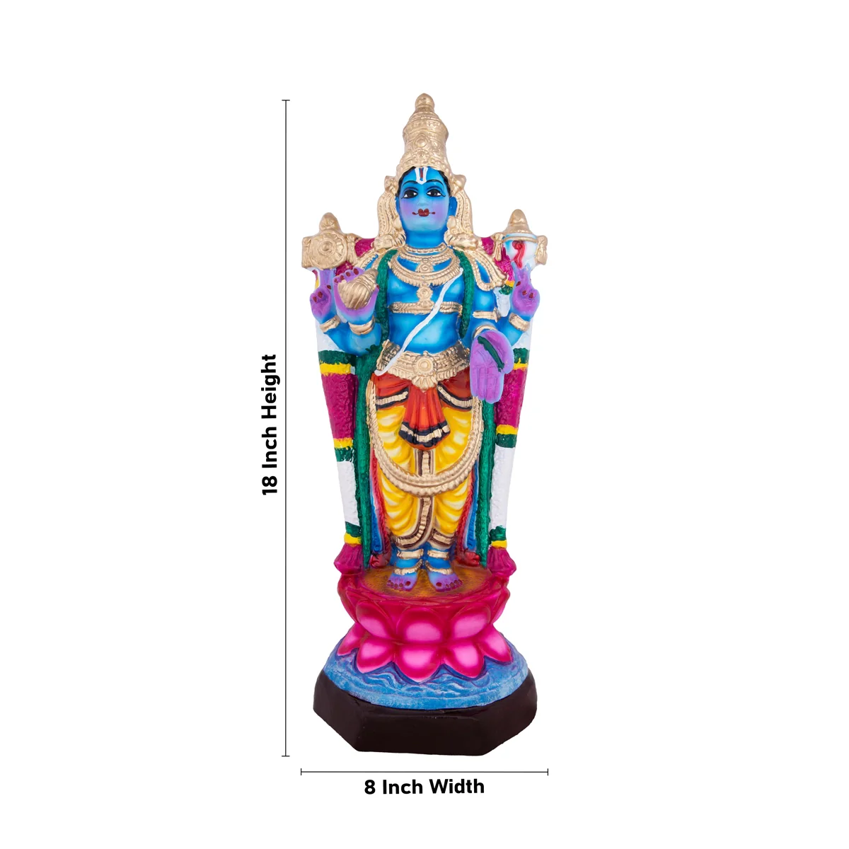 Dhanvantari Paper Mache Golu Bommai - 18 x 8 Inches | Giri Golu Doll/ Navaratri Golu Bomma/Gombe/Bommai - Image 2