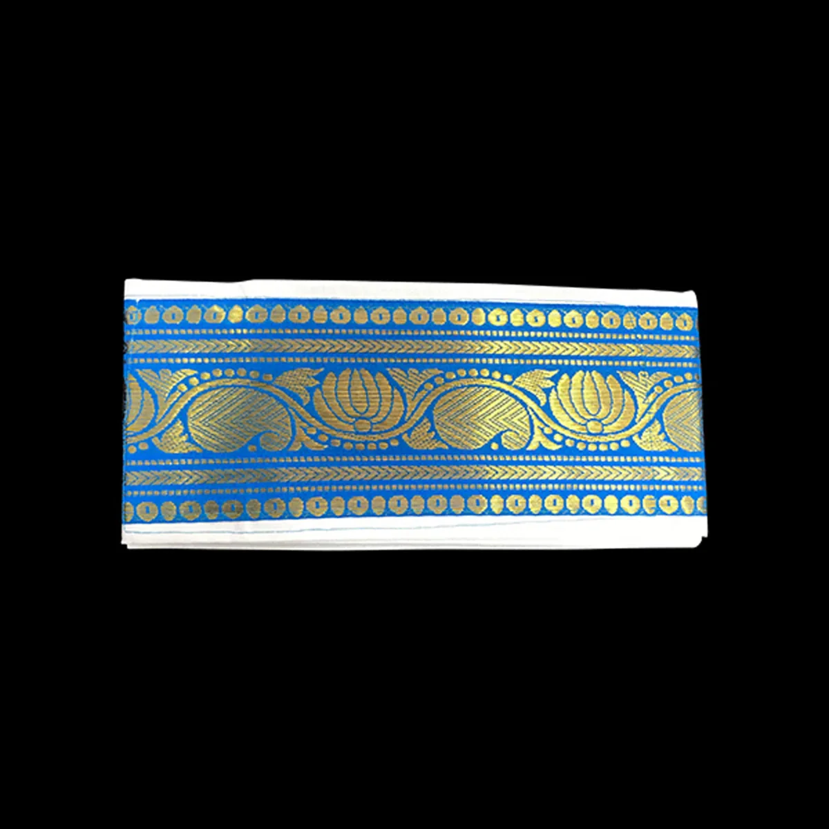 Dhoti Belt - 1.25 Mtrs | Veshti Belt/ Satin with Jari Border Waist Belt for Men/ Assorted Colour - Image 13