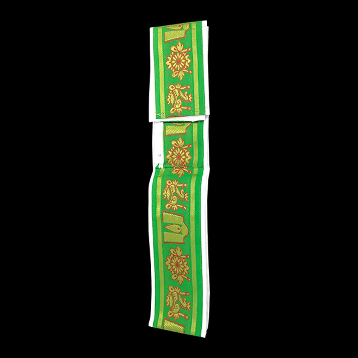 Dhoti Belt - 1.25 Mtrs | Veshti Belt/ Satin with Jari Border Waist Belt for Men/ Assorted Colour - Image 14