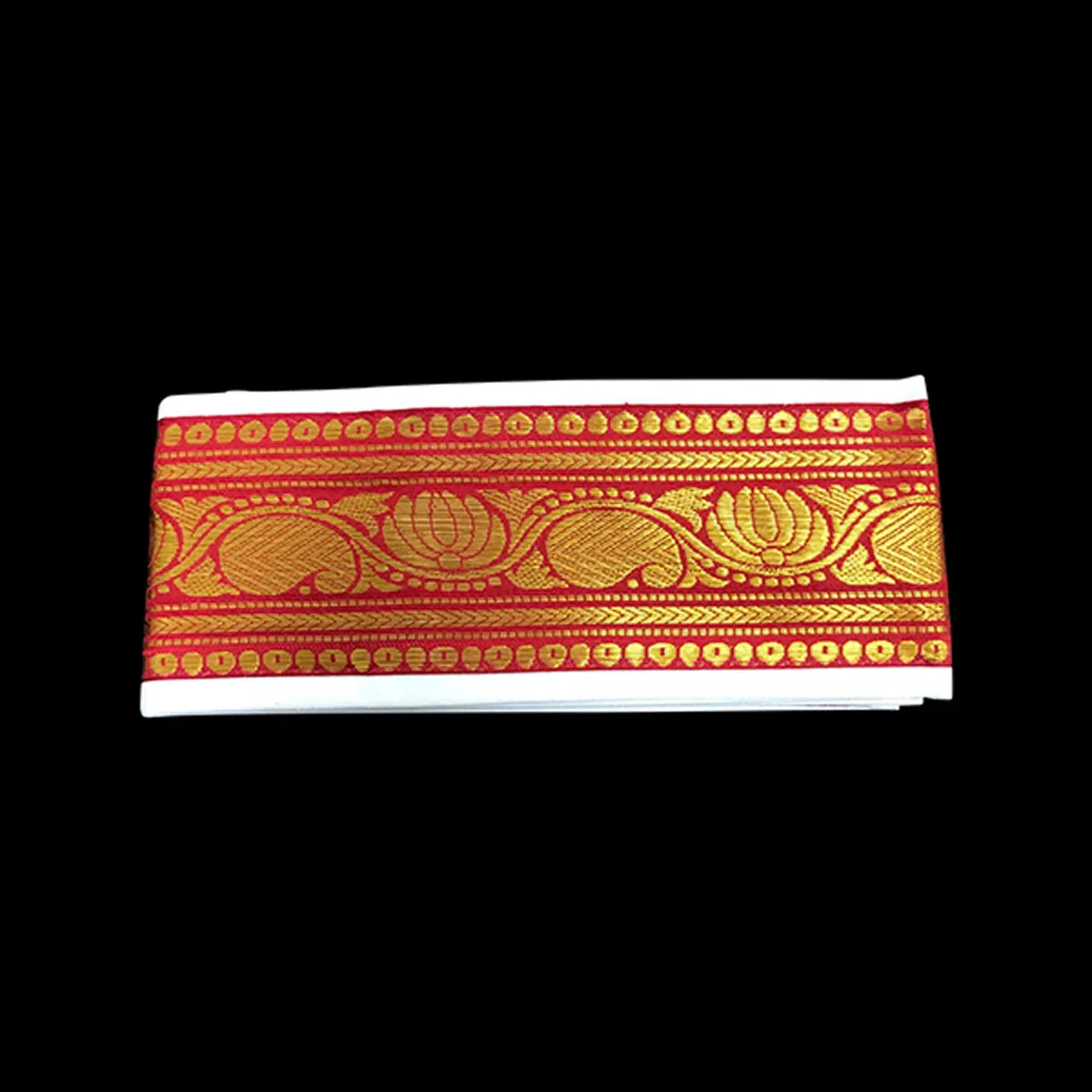 Dhoti Belt - 1.25 Mtrs | Veshti Belt/ Satin with Jari Border Waist Belt for Men/ Assorted Colour - Image 17