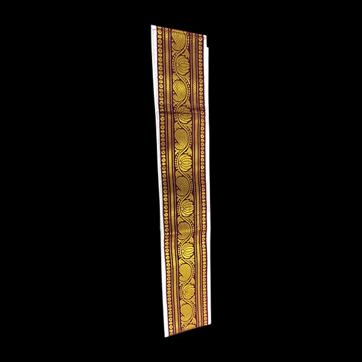 Dhoti Belt - 1.25 Mtrs | Veshti Belt/ Satin with Jari Border Waist Belt for Men/ Assorted Colour - Image 6