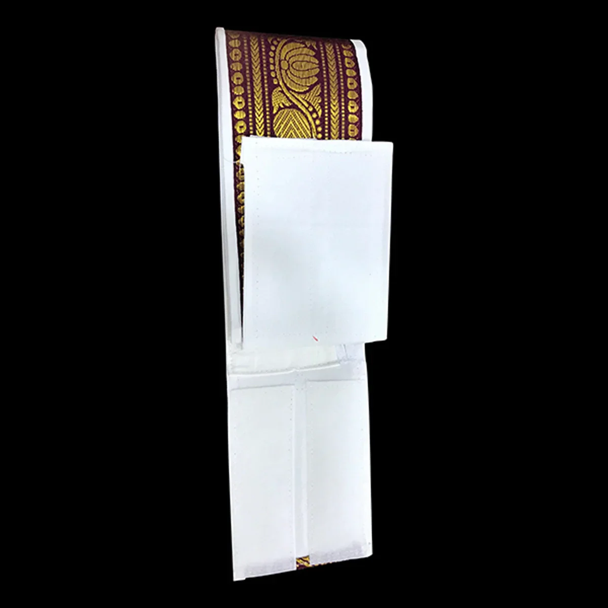 Dhoti Belt - 1.25 Mtrs | Veshti Belt/ Satin with Jari Border Waist Belt for Men/ Assorted Colour - Image 7