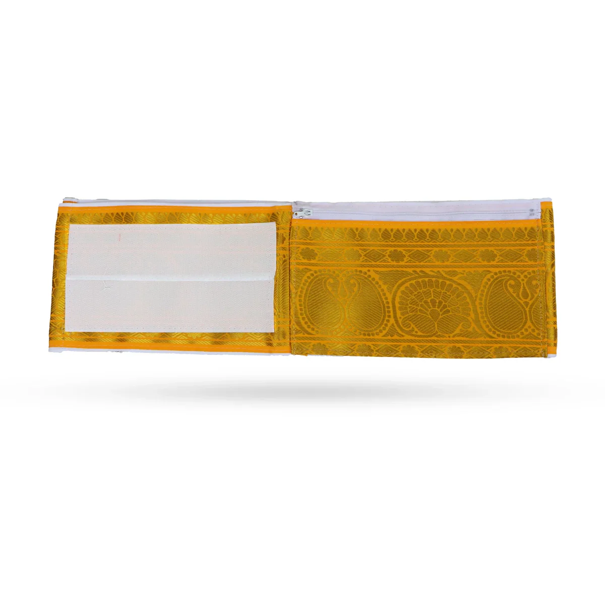 Dhoti Belt with Pouch - 1.50 Mtr | Veshti Belt/ Velvet with Jari Design Waist Belt for Men - Image 3