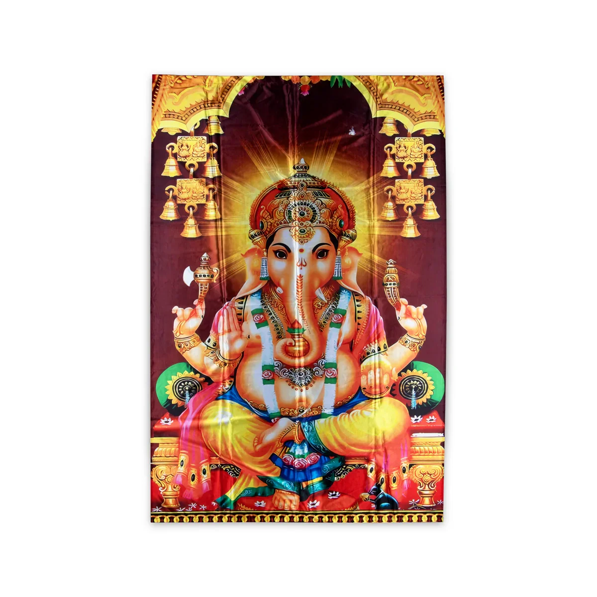 Digital Screen - 4 x 6 Feet | Ganesh Printed Curtain for Pooja Room - Image 2