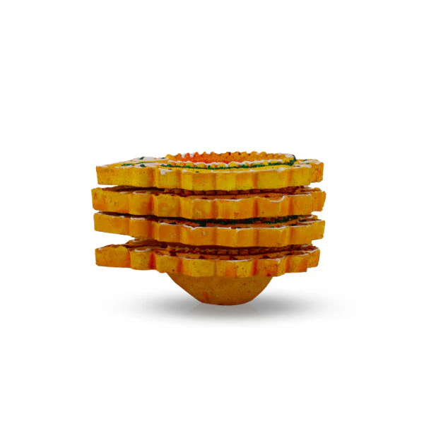 Decorative Diya Set - 1 x 2.5 Inch | 4 Pcs/ Agal Vilakku/ Clay Deepam for Pooja/ Assorted Design - Image 4