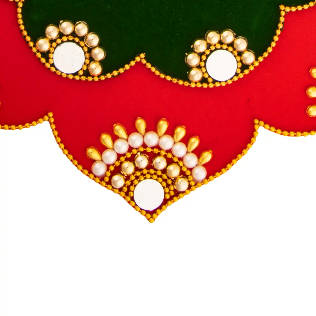 Rangoli Sticker - 11 Inches | Muggu Sticker/ Diya Base Design Artificial Rangoli for Pooja Room Decor - Image 2