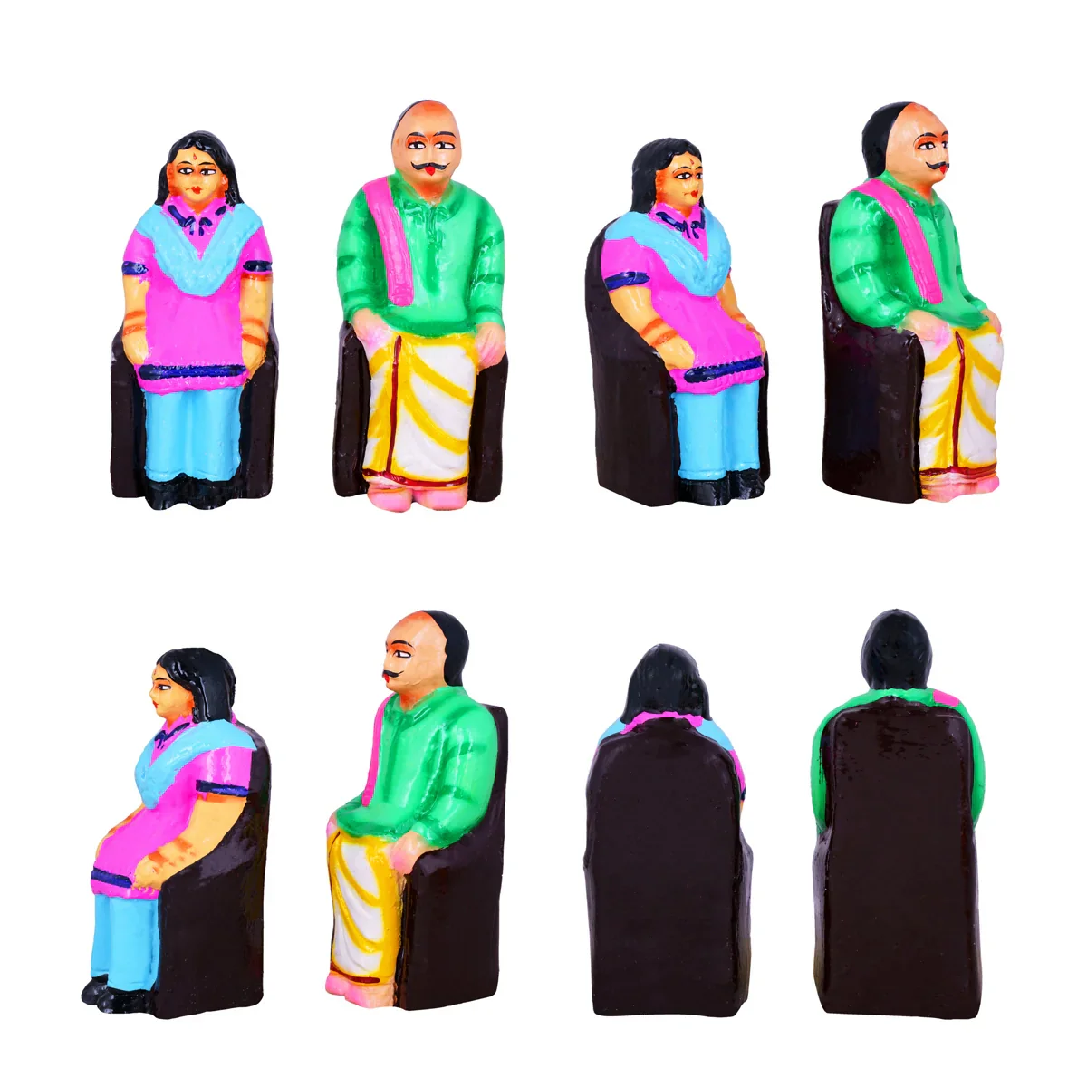 Doctor Clay Golu Bommai Set - 7 x 3 Inches | Giri Golu Doll/ Navaratri Golu Bomma/Gombe/Bommai - Image 2