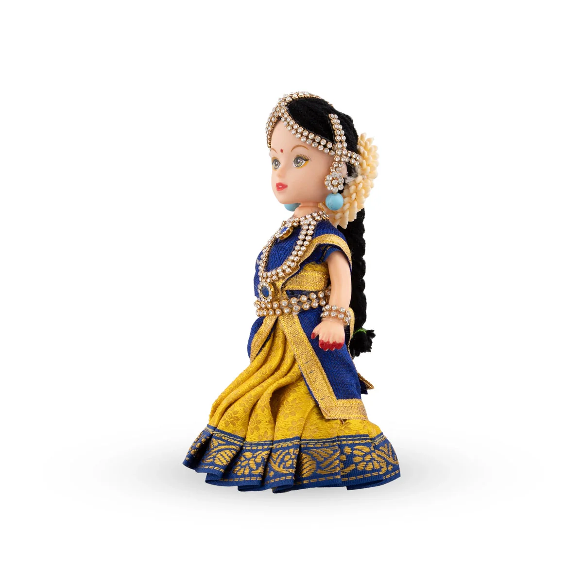 Decorated Doll Plastic Golu Bommai - 7 x 3 Inches | Giri Golu Doll/ Navaratri Golu Bomma/ Gombe/ Bommai - Image 3