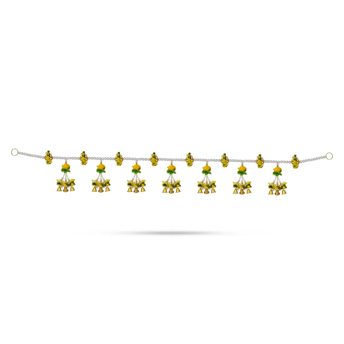 Door Toran - 38 Inches | Artificial Flower Thoran/ Bell Hanging Bandanwar For Home Entrance Decor - Image 3