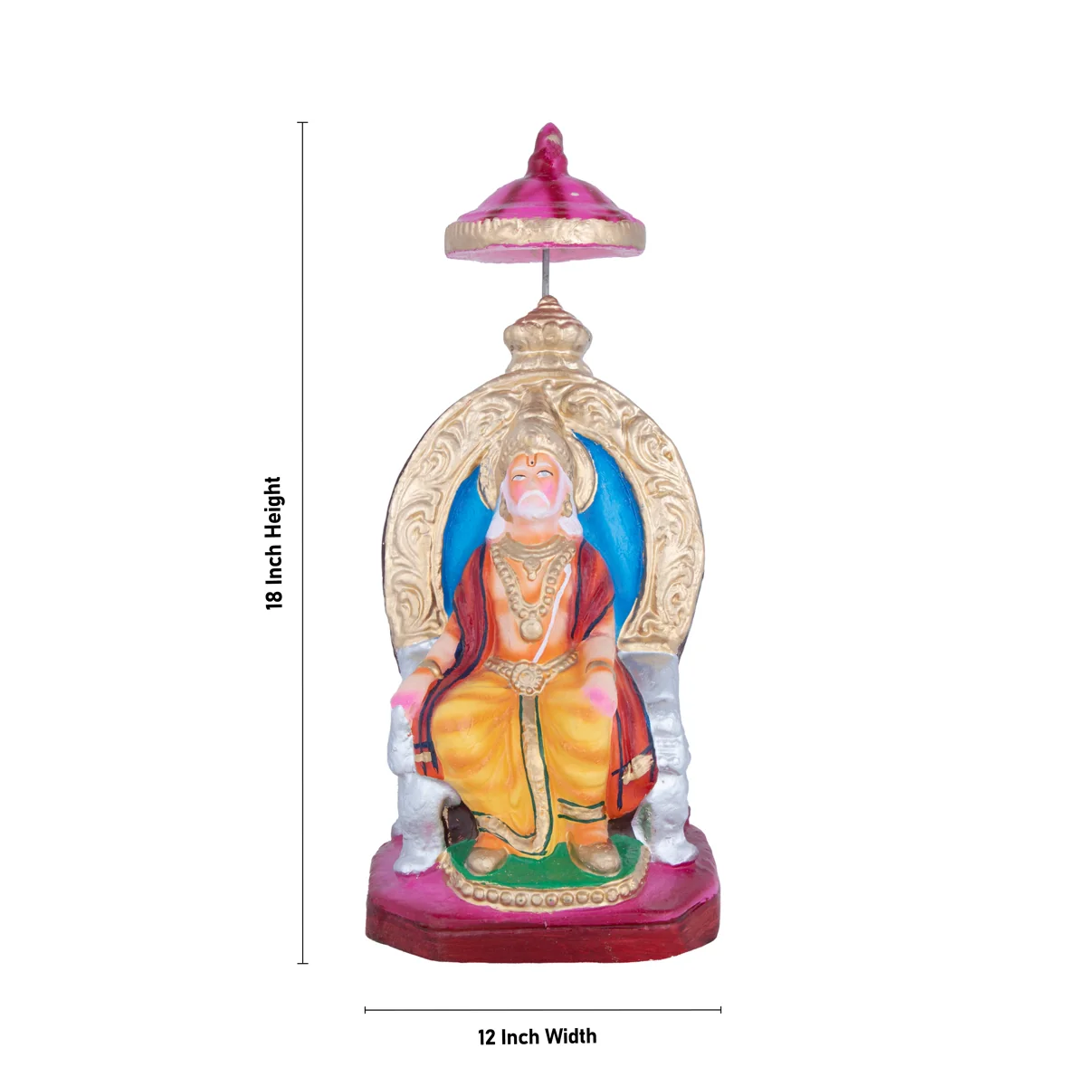 Draupadi Vastraharan Clay Golu Bommai Set - 18 x 12 Inches | Giri Golu Doll/ Navaratri Golu Bomma/Gombe/Bommai - Image 10