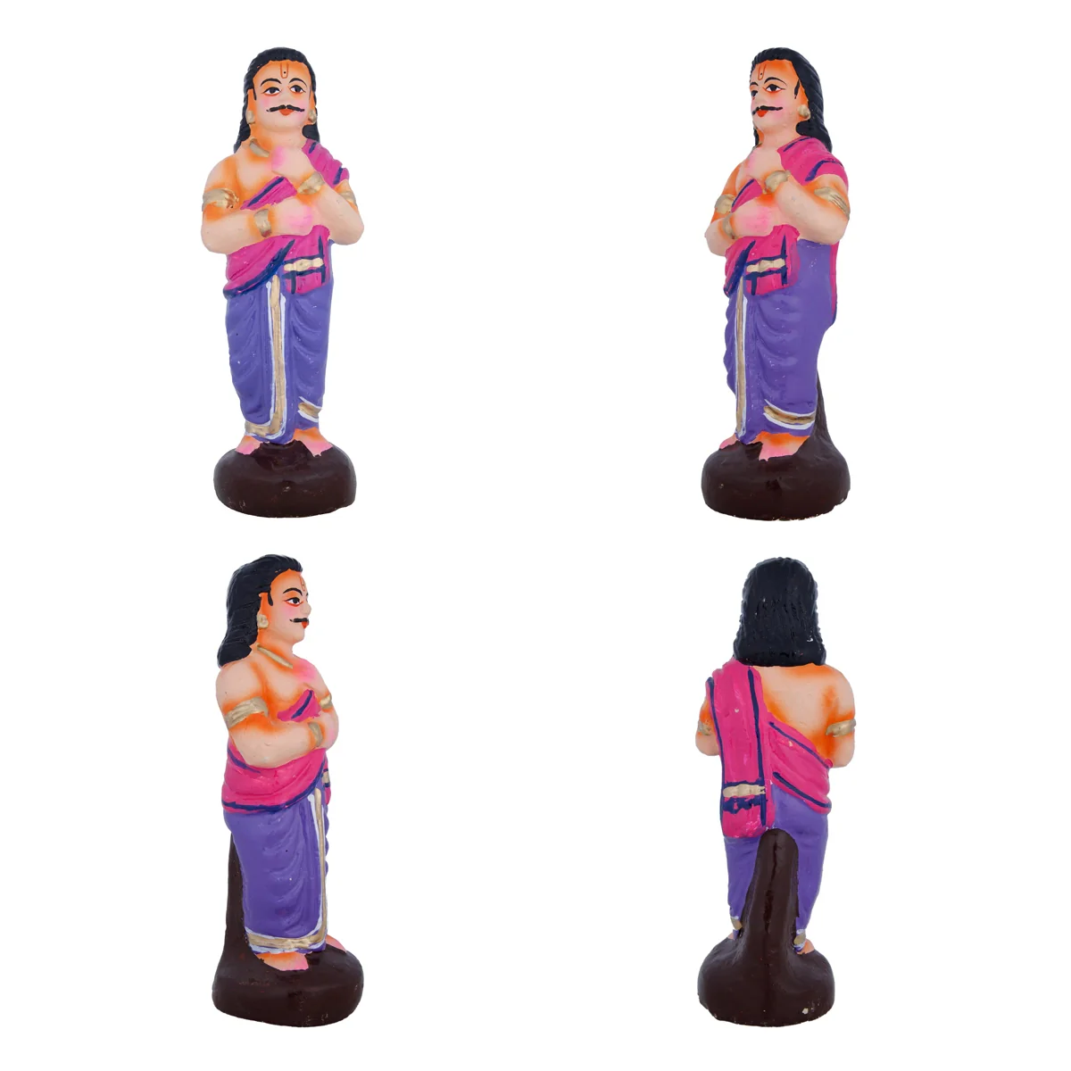 Draupadi Vastraharan Clay Golu Bommai Set - 18 x 12 Inches | Giri Golu Doll/ Navaratri Golu Bomma/Gombe/Bommai - Image 11