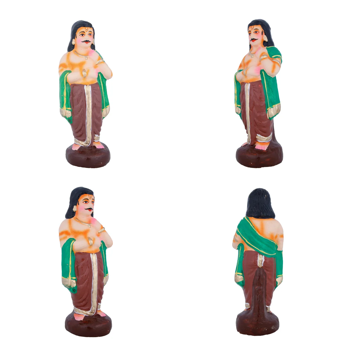 Draupadi Vastraharan Clay Golu Bommai Set - 18 x 12 Inches | Giri Golu Doll/ Navaratri Golu Bomma/Gombe/Bommai - Image 13