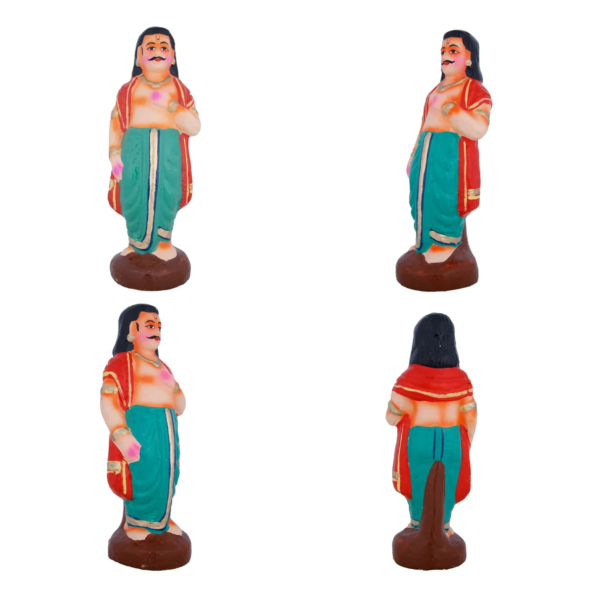Draupadi Vastraharan Clay Golu Bommai Set - 18 x 12 Inches | Giri Golu Doll/ Navaratri Golu Bomma/Gombe/Bommai - Image 14
