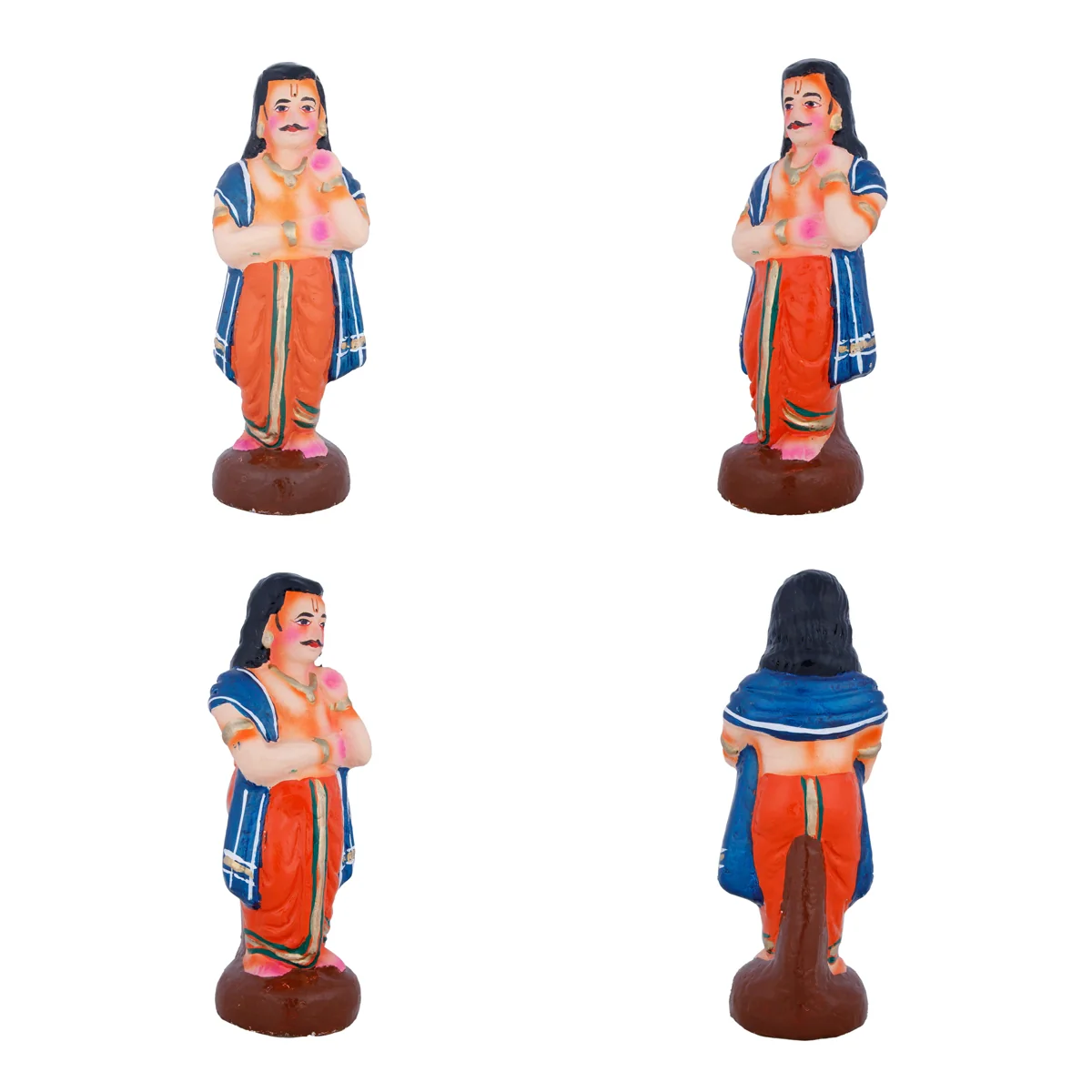 Draupadi Vastraharan Clay Golu Bommai Set - 18 x 12 Inches | Giri Golu Doll/ Navaratri Golu Bomma/Gombe/Bommai - Image 16