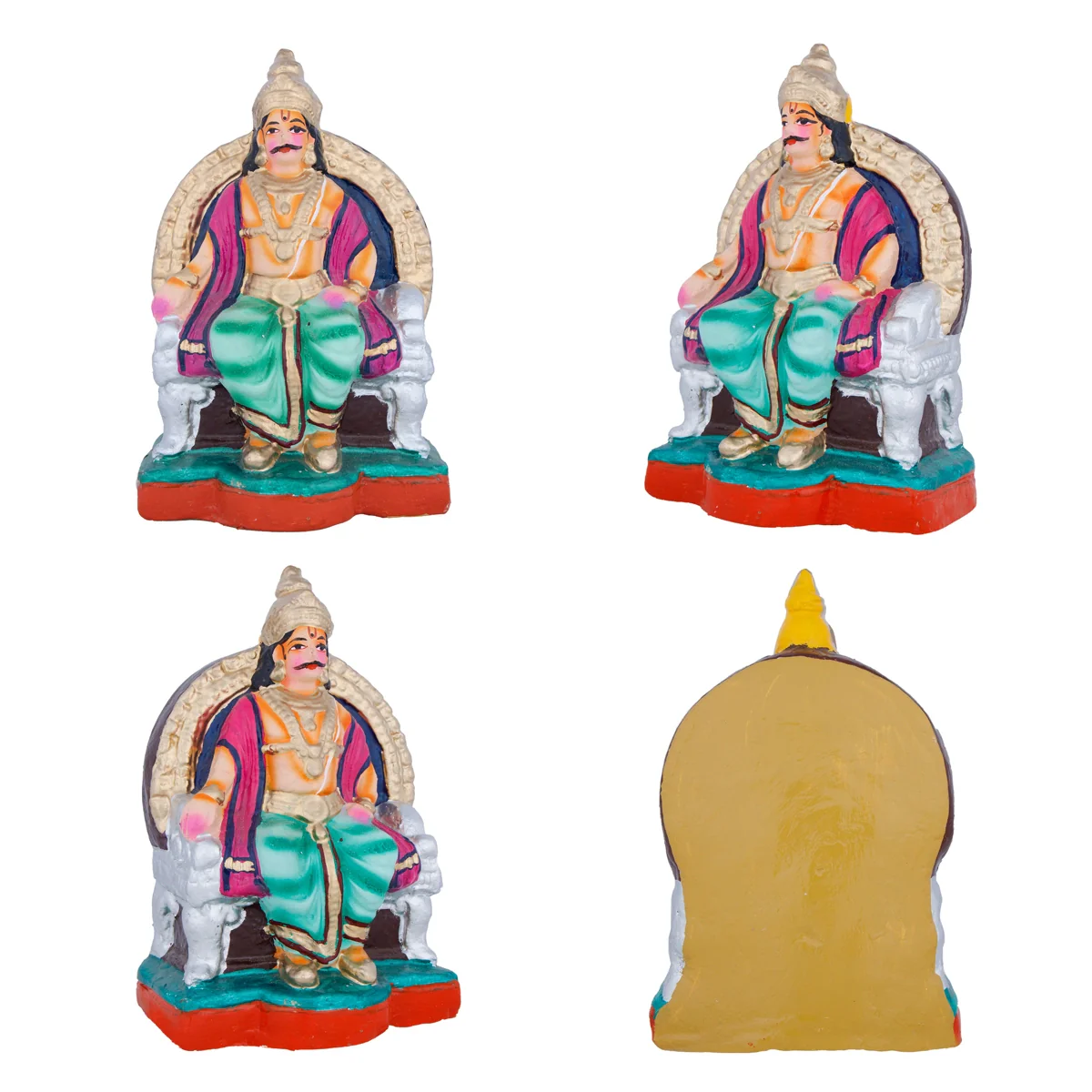 Draupadi Vastraharan Clay Golu Bommai Set - 18 x 12 Inches | Giri Golu Doll/ Navaratri Golu Bomma/Gombe/Bommai - Image 2