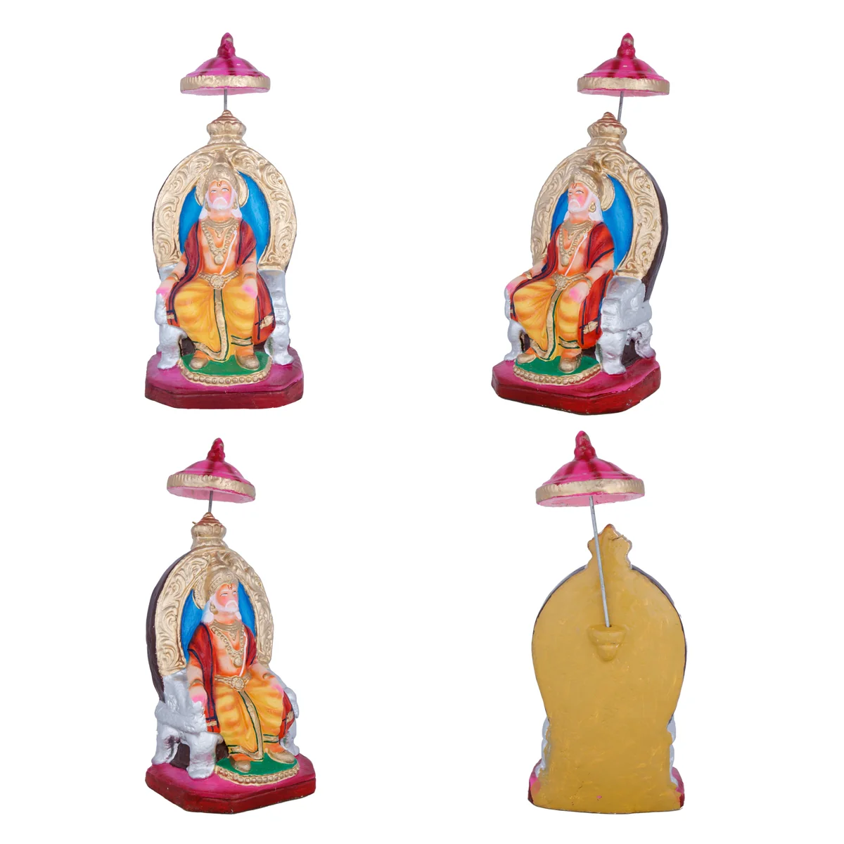 Draupadi Vastraharan Clay Golu Bommai Set - 18 x 12 Inches | Giri Golu Doll/ Navaratri Golu Bomma/Gombe/Bommai - Image 4