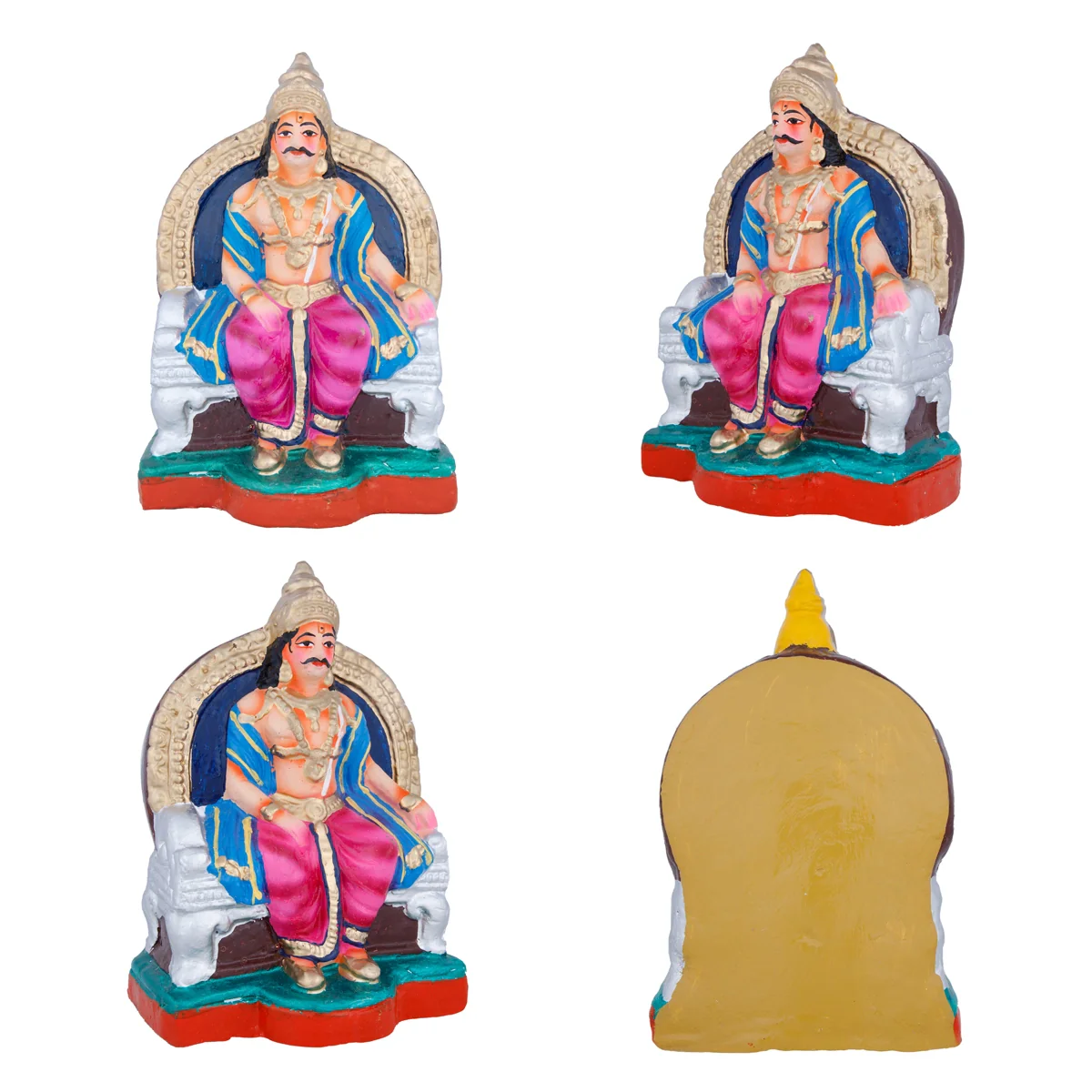 Draupadi Vastraharan Clay Golu Bommai Set - 18 x 12 Inches | Giri Golu Doll/ Navaratri Golu Bomma/Gombe/Bommai - Image 5