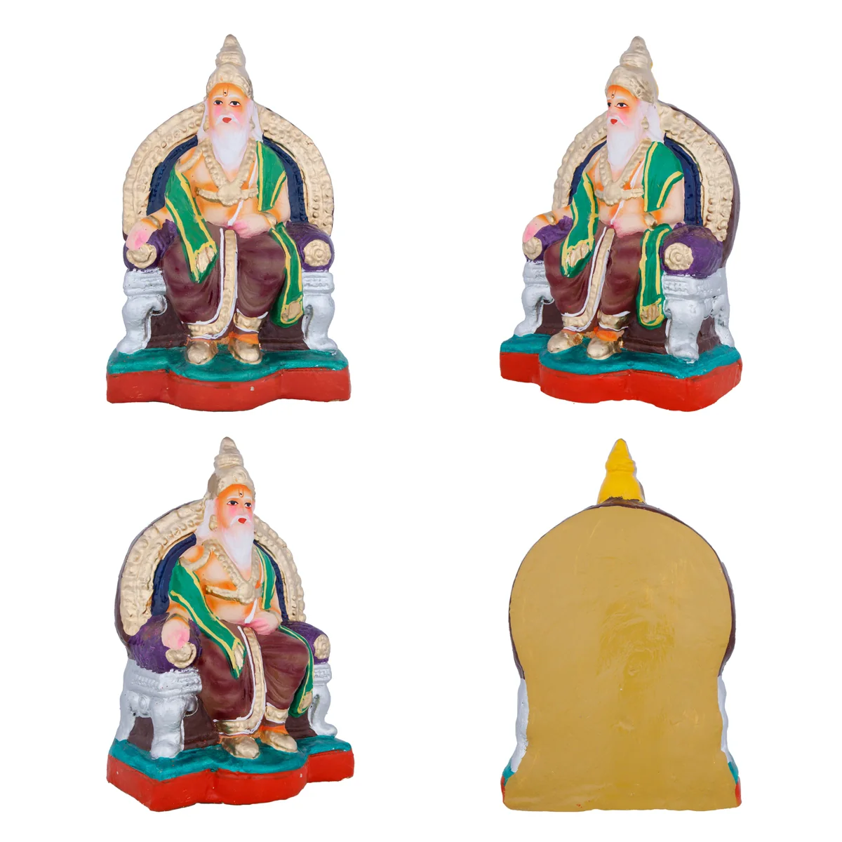 Draupadi Vastraharan Clay Golu Bommai Set - 18 x 12 Inches | Giri Golu Doll/ Navaratri Golu Bomma/Gombe/Bommai - Image 6