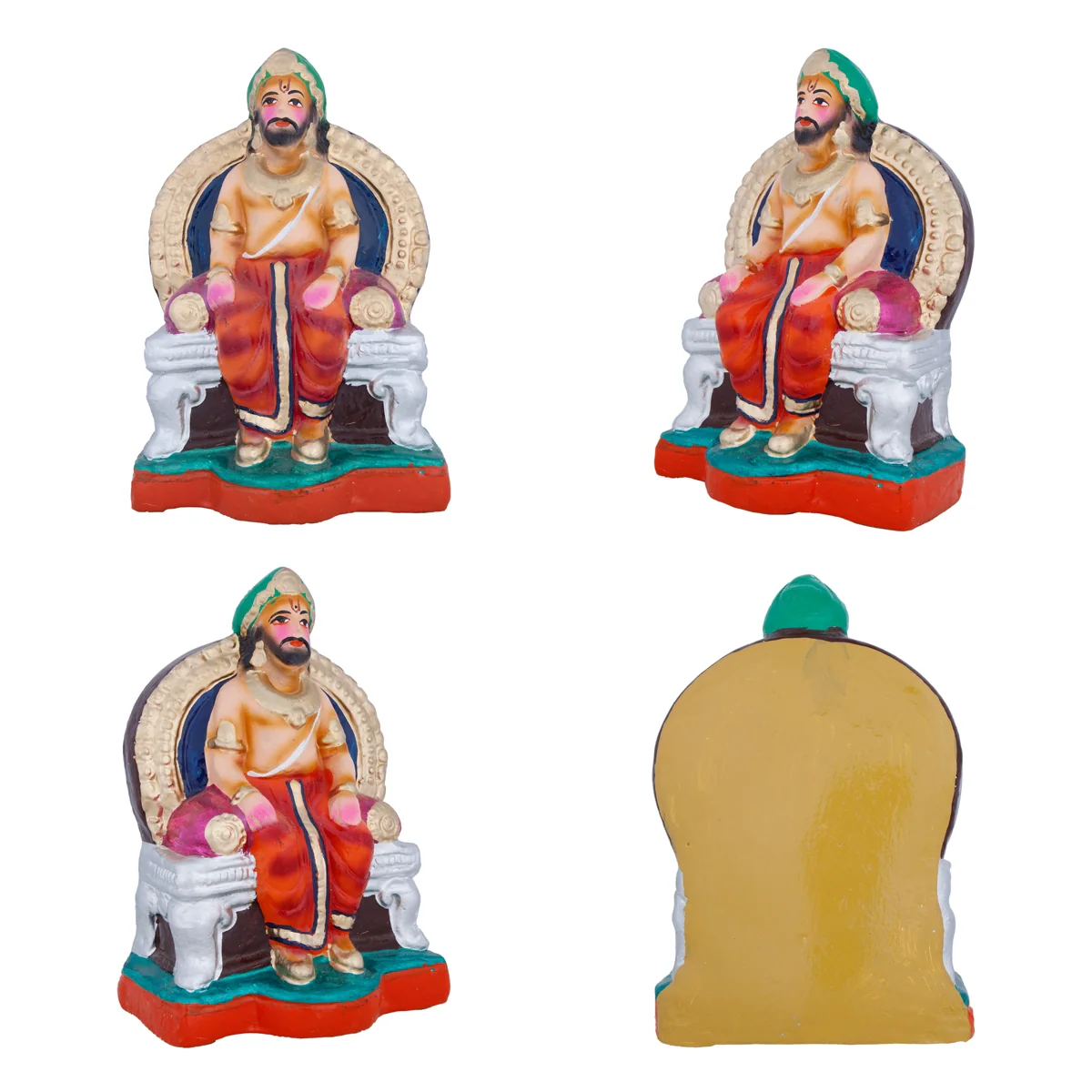 Draupadi Vastraharan Clay Golu Bommai Set - 18 x 12 Inches | Giri Golu Doll/ Navaratri Golu Bomma/Gombe/Bommai - Image 7