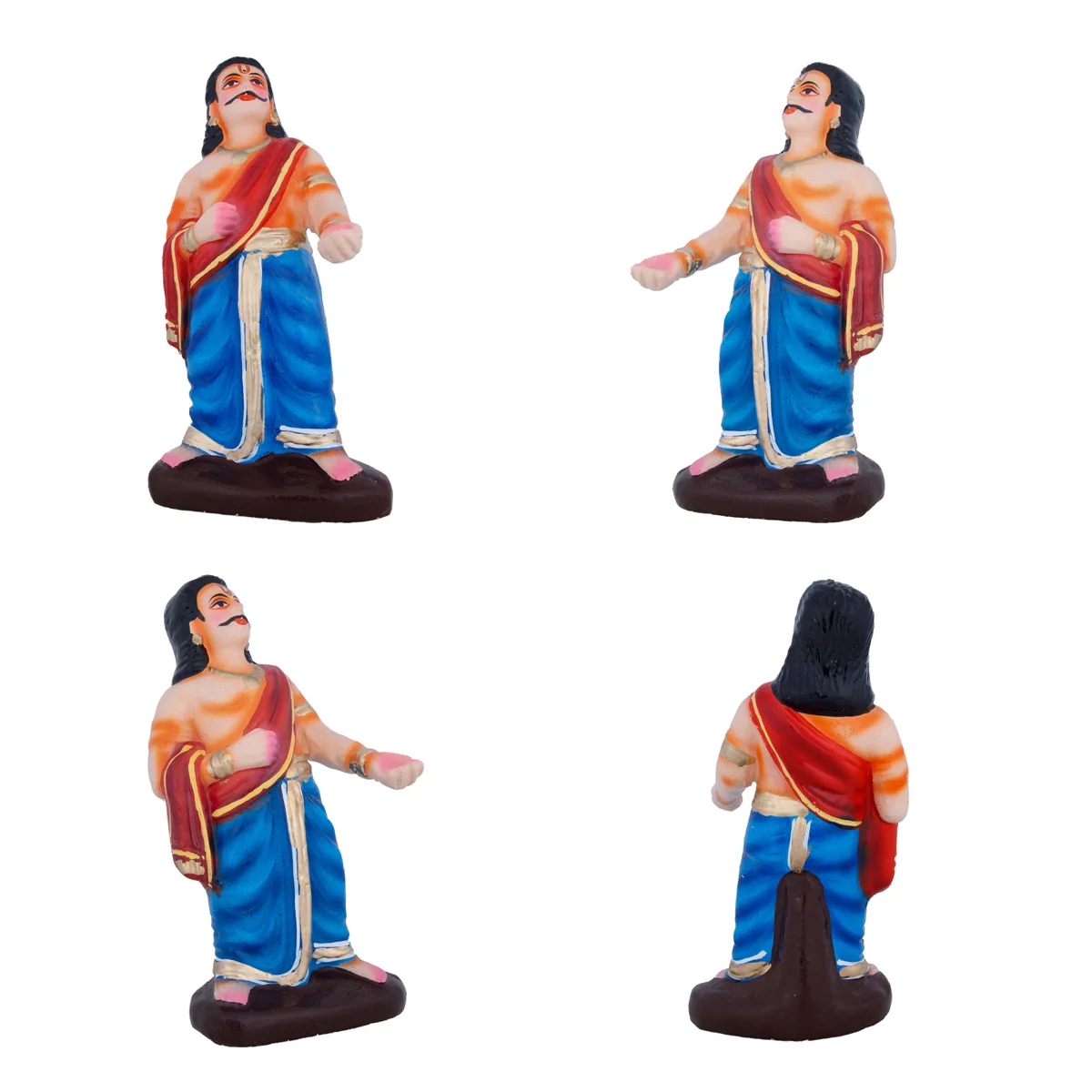Draupadi Vastraharan Clay Golu Bommai Set - 18 x 12 Inches | Giri Golu Doll/ Navaratri Golu Bomma/Gombe/Bommai - Image 8