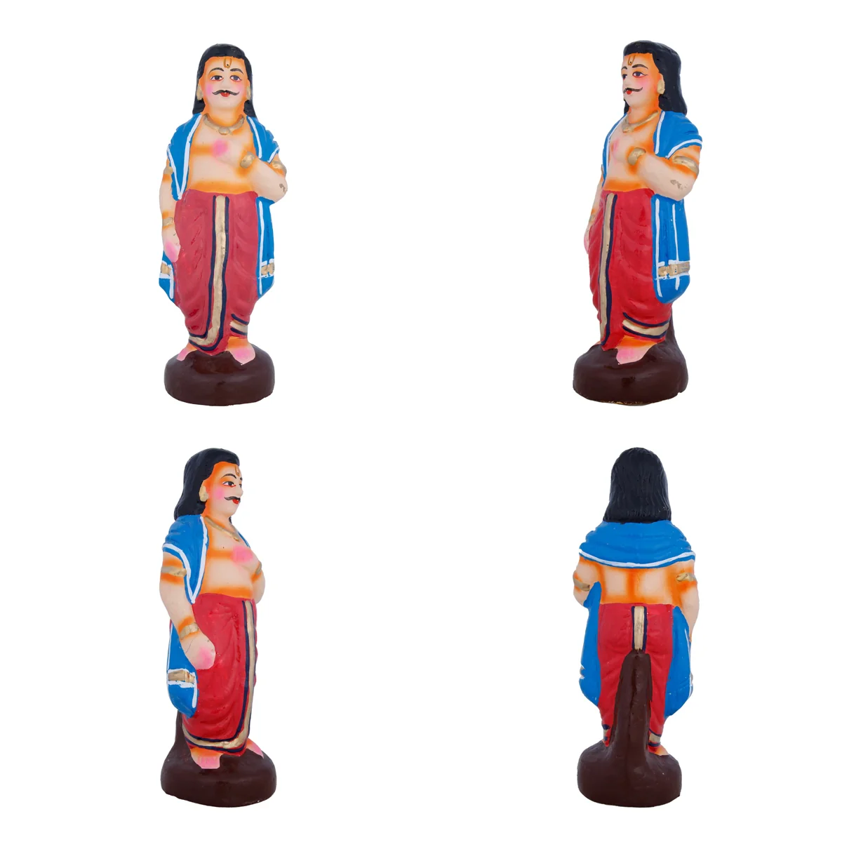 Draupadi Vastraharan Clay Golu Bommai Set - 18 x 12 Inches | Giri Golu Doll/ Navaratri Golu Bomma/Gombe/Bommai - Image 9