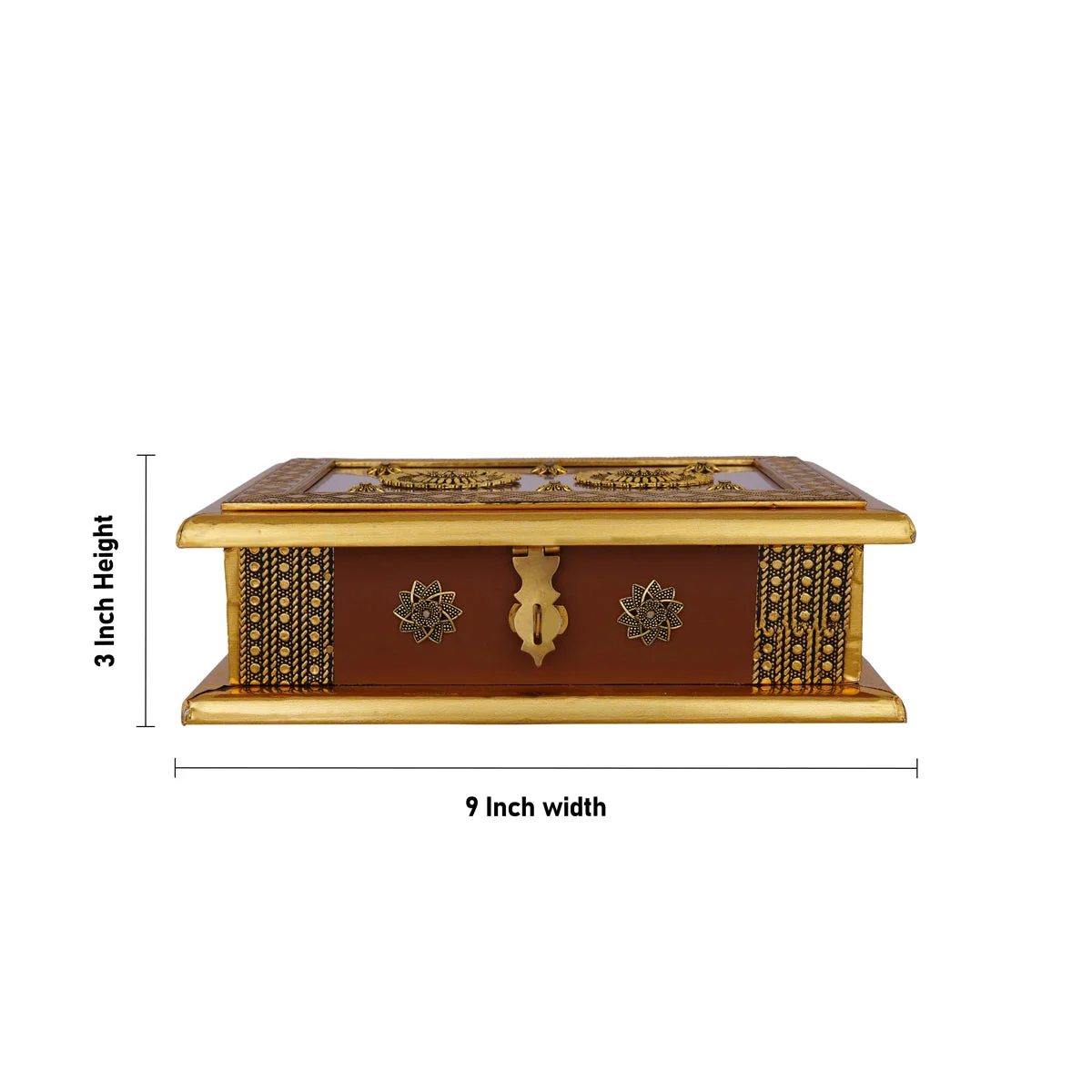 Dry Fruit Box - 3 x 9 x 7 Inches | Decorative Storage Box/ Wooden Dry Fruit Container/ Dry Fruits Gift Box for Home - Image 5