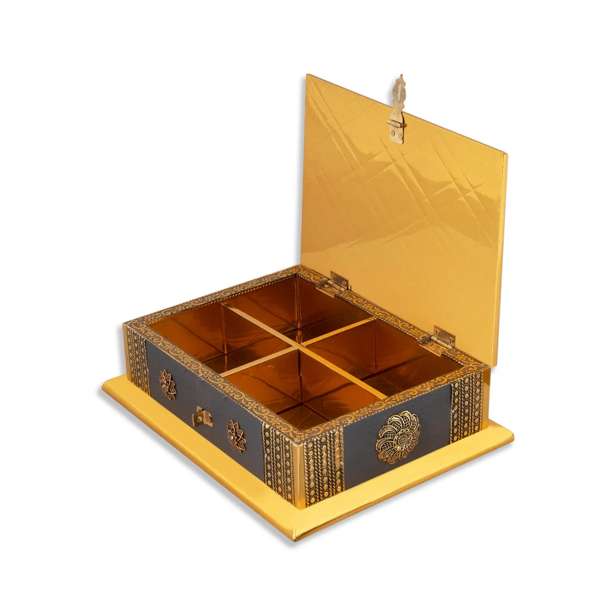 Dry Fruit Box - 9 x 7 Inches | Decorative Storage Box/ Wooden Dry Fruit Container/ Dry Fruits Gift Box for Home - Image 2