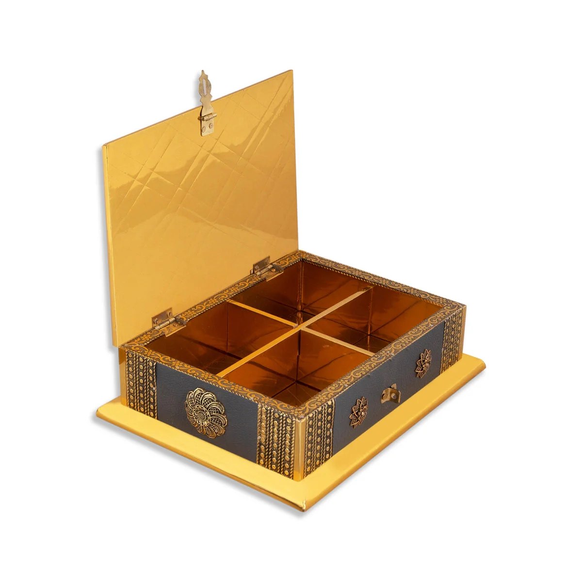 Dry Fruit Box - 9 x 7 Inches | Decorative Storage Box/ Wooden Dry Fruit Container/ Dry Fruits Gift Box for Home - Image 3